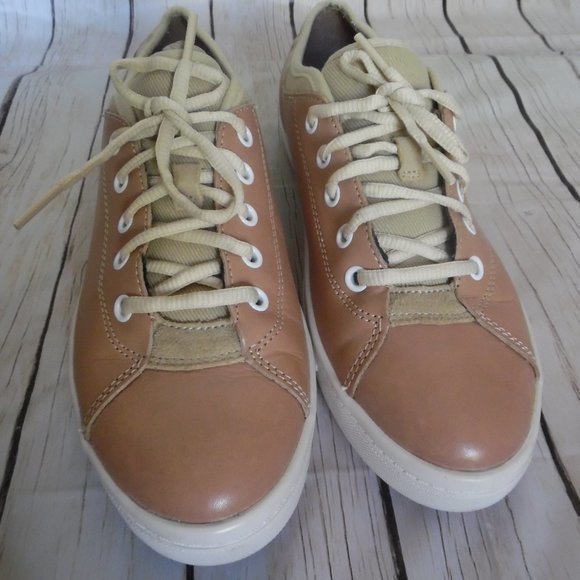 Rockport Leather Walking Trustride Cushioned Comfy Lace up Beige  Sneakers Shoes - Picture 13 of 13
